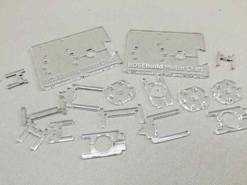 Acrylic parts with identification